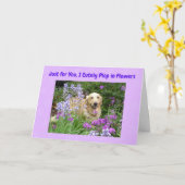 Niedliche Muttertagskarte mit Golden Retriever Karte (Gelbe Blume)