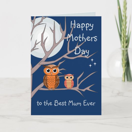 Niedliche Muttertagswesen Faltkarte Karte (Vorderseite)