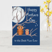 Niedliche Muttertagswesen Faltkarte Karte (Gelbe Blume)