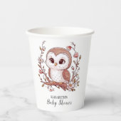 Niedliche Mystical Owl Babydusche Pappbecher (Vorderseite)
