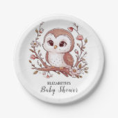 Niedliche Mystical Owl Babydusche Pappteller (Vorderseite)