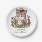 Niedliche Mystical Wolf Babydusche Pappteller (Vorderseite)