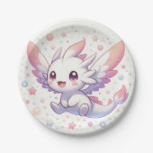 Niedliche Mythische Dragon Baby-Dusche Pappteller (Vorderseite)