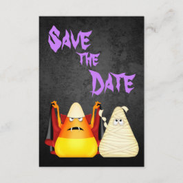 Niedliche n Spooky Candy Corn Couple Halloween Hoc Save The Date