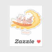 Niedliche nachos-Maischips beim Surfen Aufkleber (Blatt)