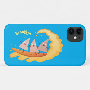 Niedliche nachos-Maischips beim Surfen Cartoon Case-Mate iPhone Hülle
