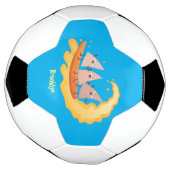 Niedliche nachos-Maischips beim Surfen Cartoon Fußball (Gedreht)