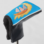 Niedliche nachos-Maischips beim Surfen Cartoon Golf Headcover (3/4 Vorderseite)