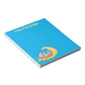 Niedliche nachos-Maischips beim Surfen Cartoon Notizblock (angewinkelt)