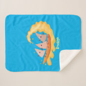 Niedliche nachos-Maischips beim Surfen Cartoon Sherpadecke (Vorderseite (Horizontal))