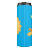 Niedliche nachos-Maischips beim Surfen Cartoon Thermosbecher (Rückseite)