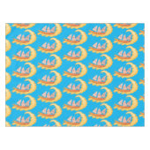 Niedliche nachos-Maischips beim Surfen Cartoon Tischdecke (Vorderseite (Horizontal))