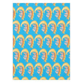 Niedliche nachos-Maischips beim Surfen Cartoon Tischdecke (Vorderseite)