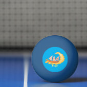 Niedliche nachos-Maischips beim Surfen Cartoon Tischtennisball (Netto)