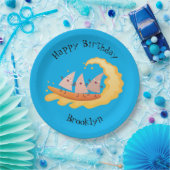 Niedliche nachos-Maischips beim Surfen Pappteller (Party)