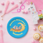 Niedliche nachos-Maischips beim Surfen Pappteller (Party)