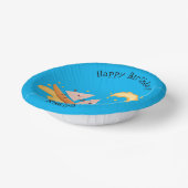 Niedliche nachos-Maischips beim Surfen Pappteller (Gewinkelt)