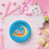 Niedliche nachos-Maischips beim Surfen Pappteller (Party)