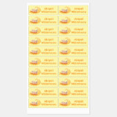 Niedliche nachos-Maischips beim Surfen personalisi Etiketten (Blatt)