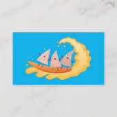 Niedliche nachos-Maischips beim Surfen Visitenkarte (Rückseite)