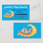 Niedliche nachos-Maischips beim Surfen Visitenkarte (Vorne/Hinten)