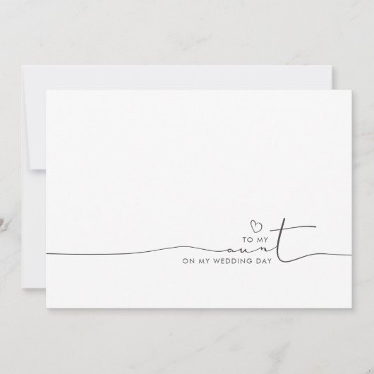 Niedliche Nachricht an meine Tante Wedning (Vorderseite)