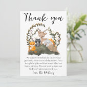 niedliche Nachricht Babydusche Danksagungen Einladung (Stehend Vorderseite)