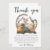 niedliche Nachricht Babydusche Danksagungen Einladung (Vorne/Hinten)