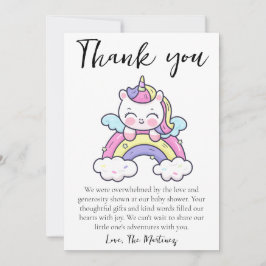 niedliche Nachricht Babydusche Danksagungen Einladung