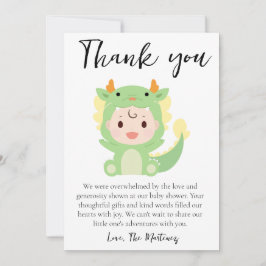 niedliche Nachricht Babydusche Danksagungen Einladung