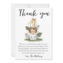 niedliche Nachricht Babydusche Danksagungen