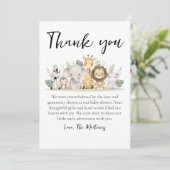 niedliche Nachricht Babydusche Danksagungen Einladung (Stehend Vorderseite)