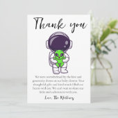 niedliche Nachricht Babydusche Danksagungen Einladung (Stehend Vorderseite)