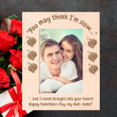 Niedliche Nachricht Floral Snail Valentine Geschen Geätzte Rahmen