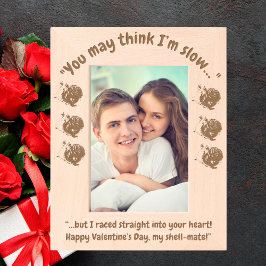 Niedliche Nachricht Floral Snail Valentine Geschen Geätzte Rahmen