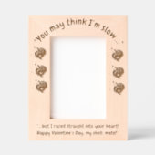 Niedliche Nachricht Floral Snail Valentine Geschen Geätzte Rahmen (Vorderseite)