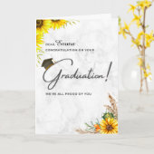 Niedliche Nachricht Herzlichen Glückwunsch Abschlu Karte (Gelbe Blume)