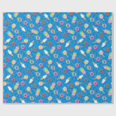 Niedliche Nachspeisen Geschenkpapier (Flach)