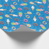 Niedliche Nachspeisen Geschenkpapier (Ecke)