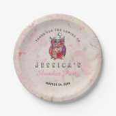 Niedliche Nachtschwärme Geburtstag SchlummerParty Pappteller (Vorderseite)