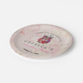 Niedliche Nachtschwärme Geburtstag SchlummerParty Pappteller (Schrägansicht)