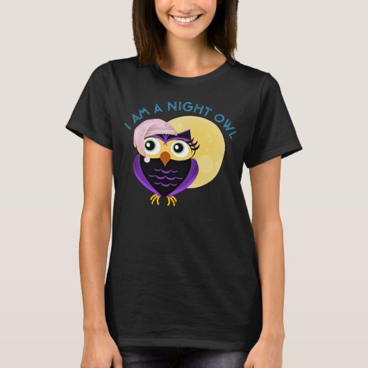 Niedliche Nachtschwärmer-T - Shirt (Vorderseite)