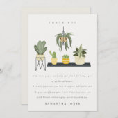 Niedliche Nadelspitze Sukkulente Pflanze Brautpart Dankeskarte (Vorne/Hinten)