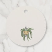 Niedliche Nadelspitze Sukkulente Pflanze Brautpart Geschenkanhänger (Rückseite)