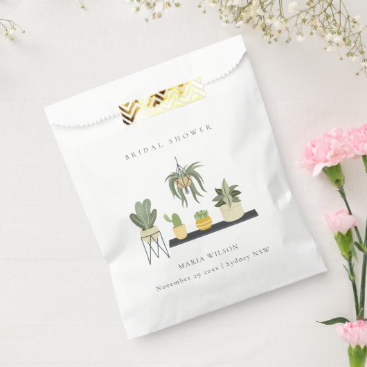 Niedliche Nadelspitze Sukkulente Pflanze Brautpart Geschenktütchen (Versiegelt)