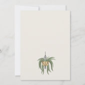 Niedliche Nadelspitze Sukkulente Pflanze Verlobung Einladung (Rückseite)