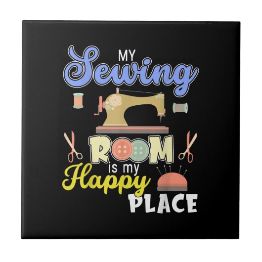 Niedliche Nähgeschenke für Quilter Fliese (Vorderseite)