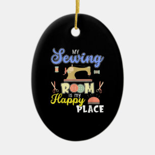 Niedliche Nähgeschenke für Quilter Keramik Ornament