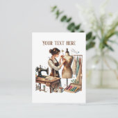 Niedliche Nähliebhaber fügen Text hinzu Postkarte (Stehend Vorderseite)