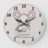 niedliche Nahmaus Große Wanduhr (Vorderseite)